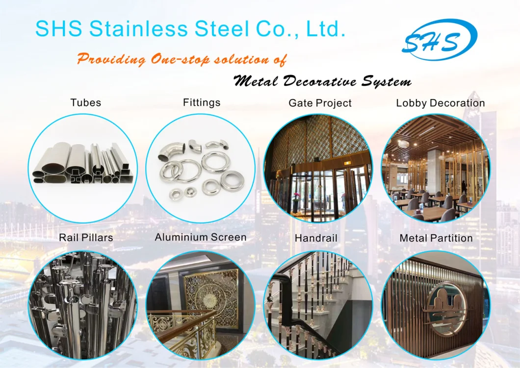 Stainless Steel Round Slotted Pipe for Glass Railing