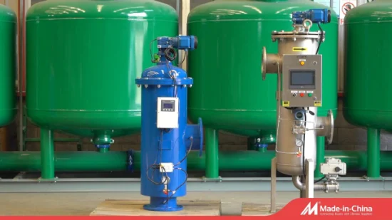 Industrieller Wasseraufbereitungsfilter SS304/316 Edelstahlgehäuse Vertikaler automatischer Selbstreinigungsfilter für Abwasser/Bewässerung/Meerwasserentsalzung
